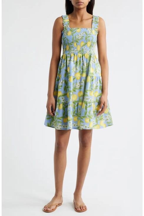 beachlunchlounge Dresses & Skirts - NWT Beachlunchlounge Alice Tiered Sundress Lemon Drop L